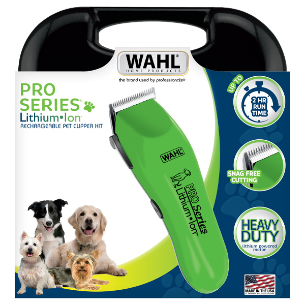 WAHL Kit profesional de cortapelos de litio Chromado para mascotas, perros,  gatos y caballos con cable, color blanco y oro rosa